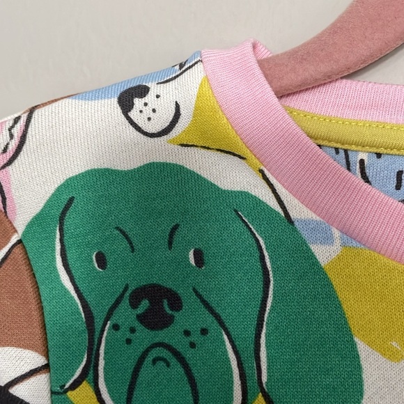 Mini Boden Long-Sleeve Sweatshirt Dress - Multi Color Dogs - Picture 8 of 8